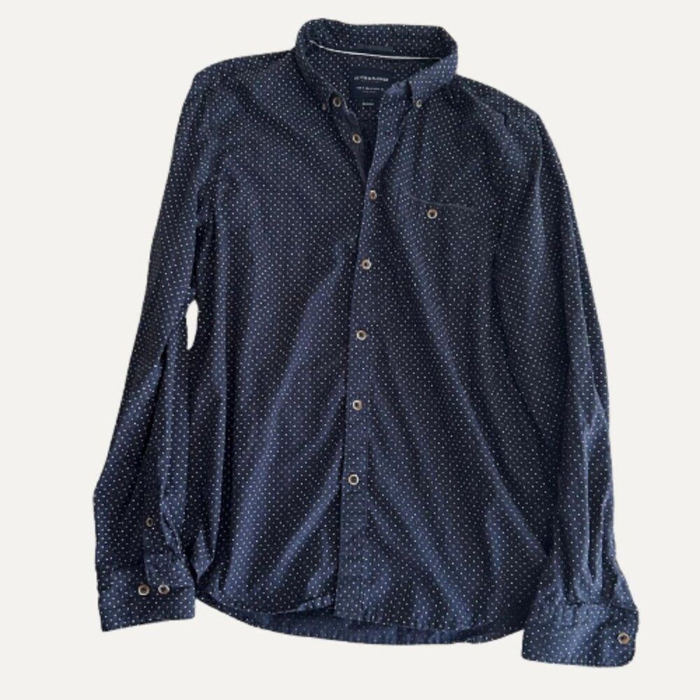 Denim & Flower by Ricky Singh Slim Fit Button-Down Shirt – Size M